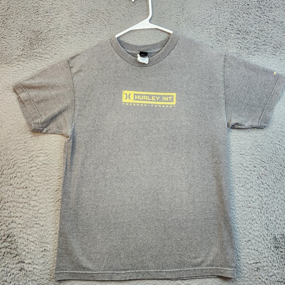 Hurley Shirt Mens Medium Heather Gray Hurley INT Freedom Company Graphic Tee - Picture 1 of 10